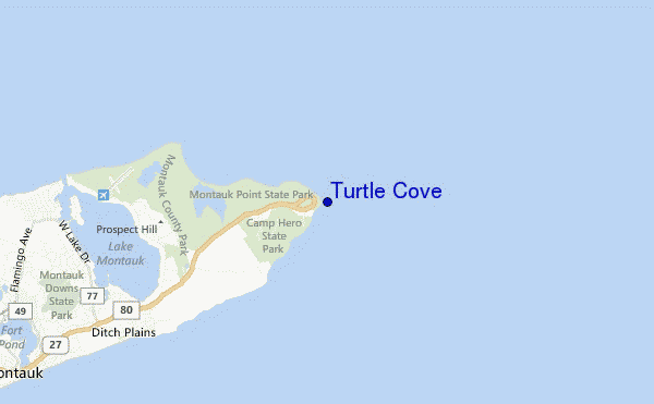 locatiekaart van Turtle Cove