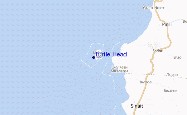 locatiekaart van Turtle Head