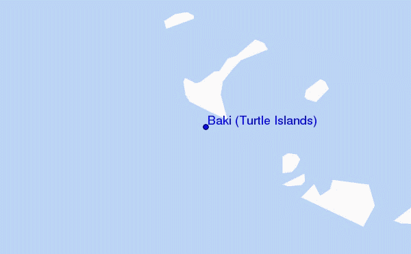 locatiekaart van Baki (Turtle Islands)