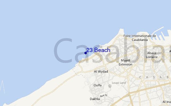 locatiekaart van 23 Beach