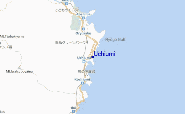 locatiekaart van Uchiumi