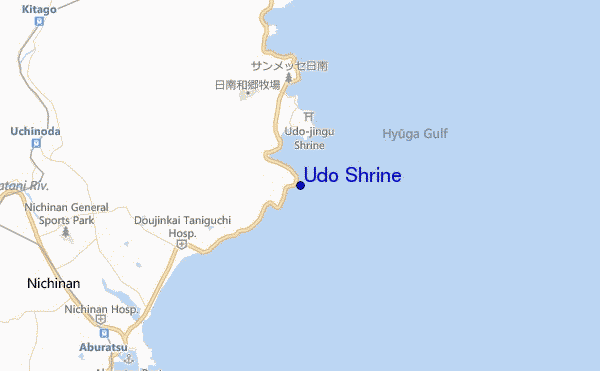 locatiekaart van Udo Shrine