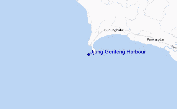 locatiekaart van Ujung Genteng Harbour
