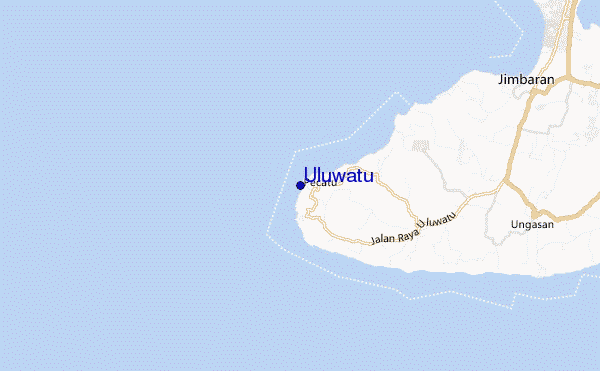 locatiekaart van Uluwatu