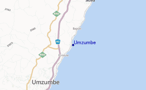 locatiekaart van Umzumbe