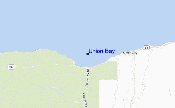 locatiekaart van Union Bay