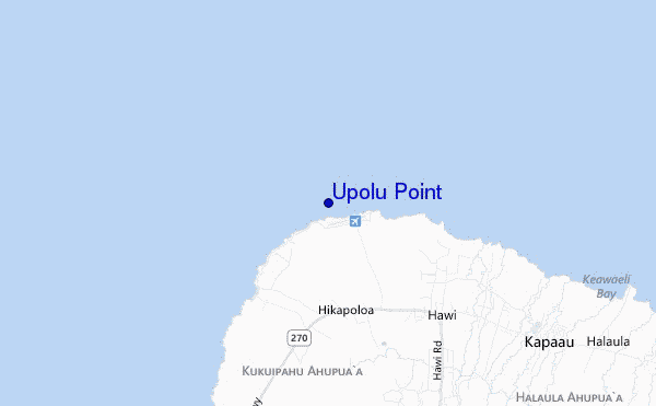 locatiekaart van Upolu Point