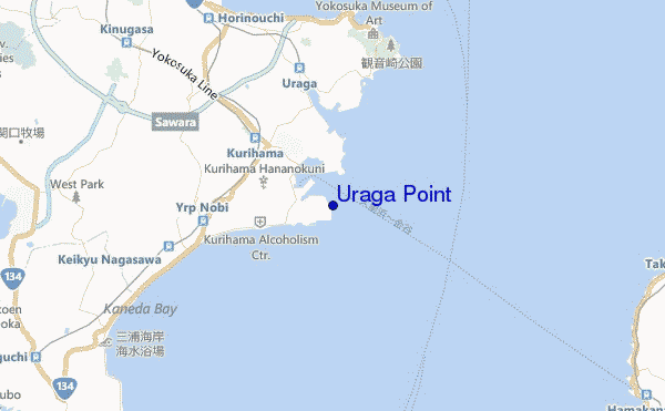 locatiekaart van Uraga Point