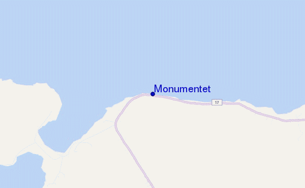 locatiekaart van Monumentet