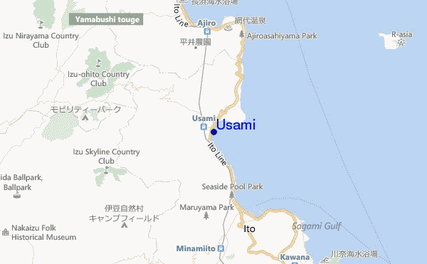 locatiekaart van Usami