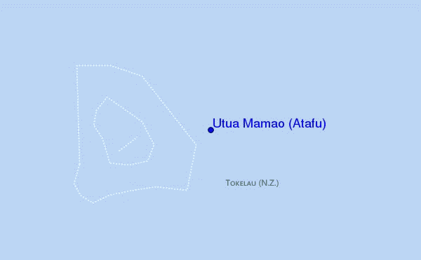 locatiekaart van Utua Mamao (Atafu)