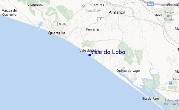 locatiekaart van Vale do Lobo