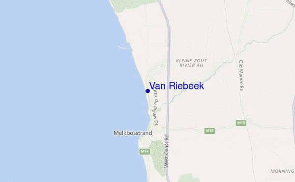 locatiekaart van Van Riebeek