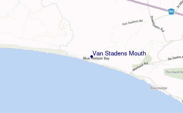 locatiekaart van Van Stadens Mouth