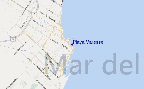 locatiekaart van Playa Varesse