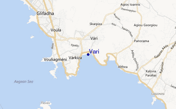 locatiekaart van Vari
