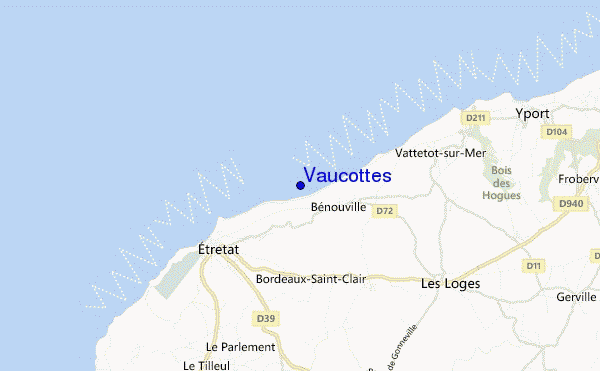 locatiekaart van Vaucottes