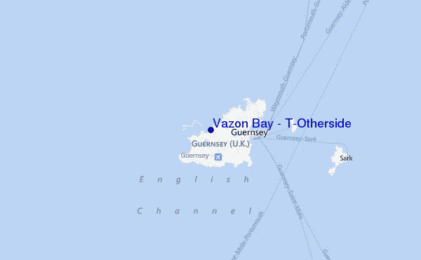 Vazon Bay - T'Otherside Location Map