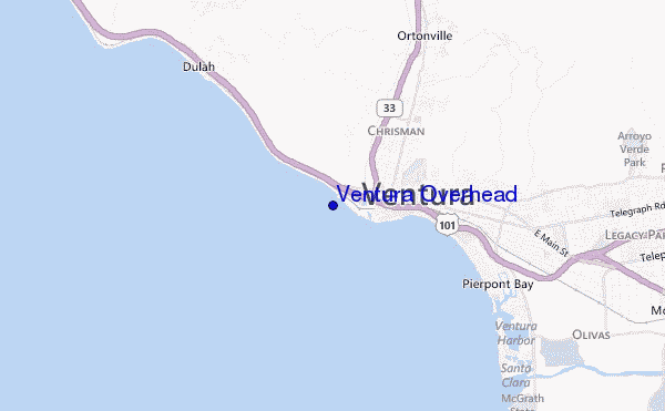 locatiekaart van Ventura Overhead