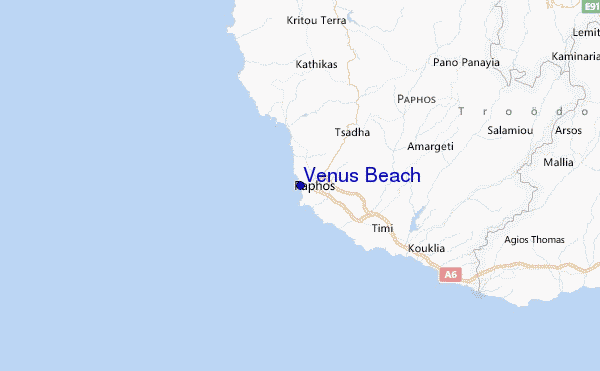 Venus Beach Location Map