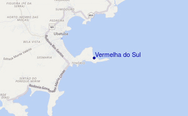 locatiekaart van Vermelha do Sul