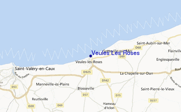 locatiekaart van Veules Les Roses