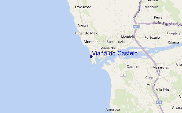 locatiekaart van Viana do Castelo