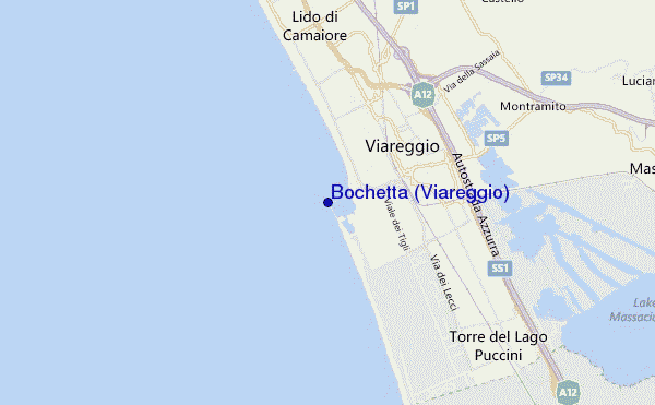 locatiekaart van Bochetta (Viareggio)