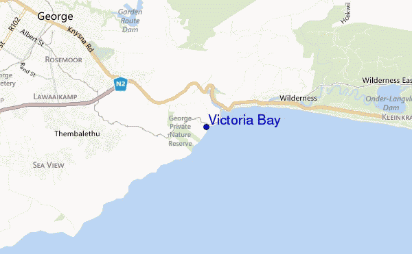 locatiekaart van Victoria Bay