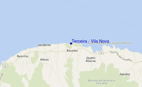 locatiekaart van Terceira - Vila Nova