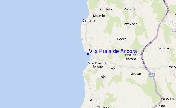 locatiekaart van Vila Praia de Ancora