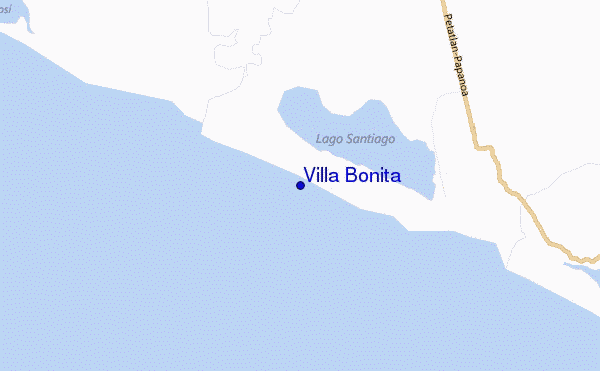 locatiekaart van Villa Bonita
