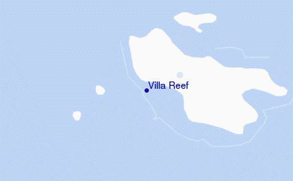 locatiekaart van Villa Reef
