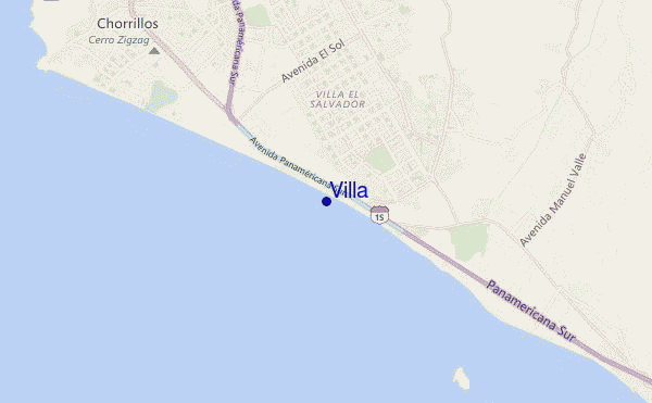 locatiekaart van Villa