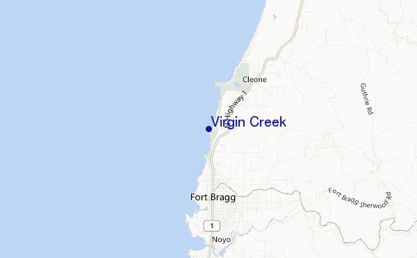 locatiekaart van Virgin Creek
