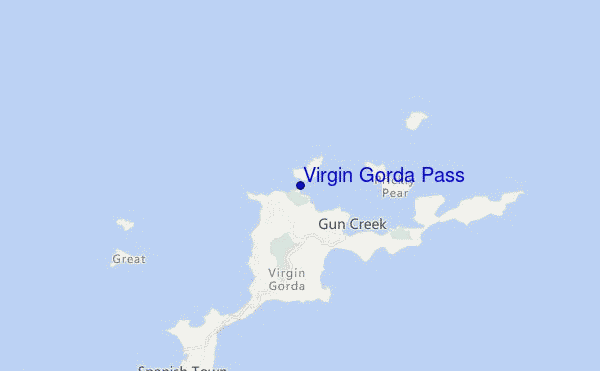 locatiekaart van Virgin Gorda Pass