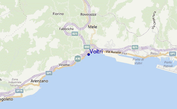 locatiekaart van Voltri