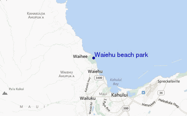 locatiekaart van Waiehu beach park