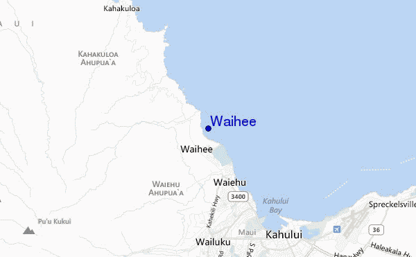 locatiekaart van Waihee