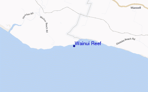 locatiekaart van Wainui Reef