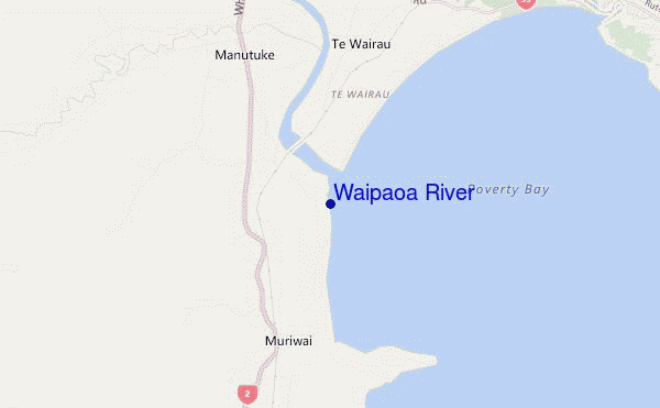 locatiekaart van Waipaoa River