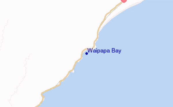 locatiekaart van Waipapa Bay
