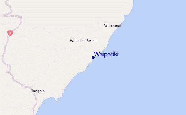 locatiekaart van Waipatiki