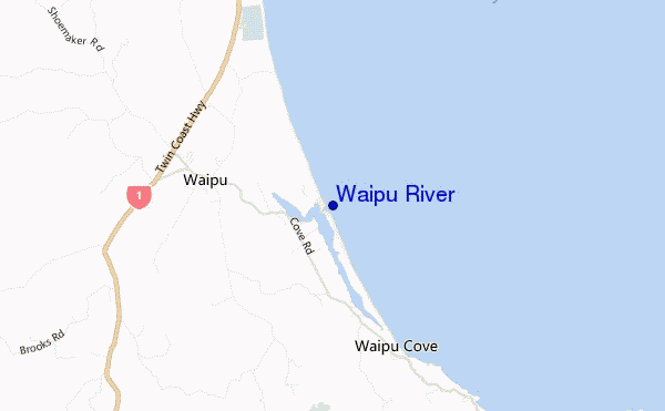 locatiekaart van Waipu River