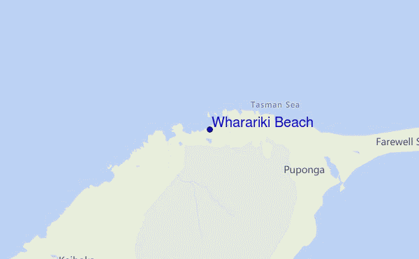 locatiekaart van Wharariki Beach