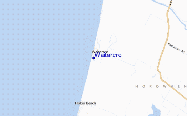 locatiekaart van Waitarere