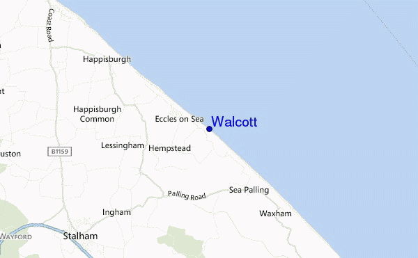 locatiekaart van Walcott