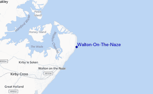 locatiekaart van Walton-On-The-Naze