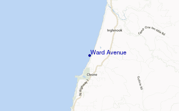 locatiekaart van Ward Avenue