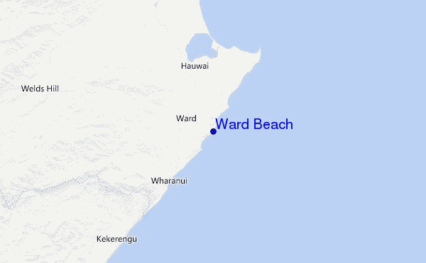 Ward Beach Location Map